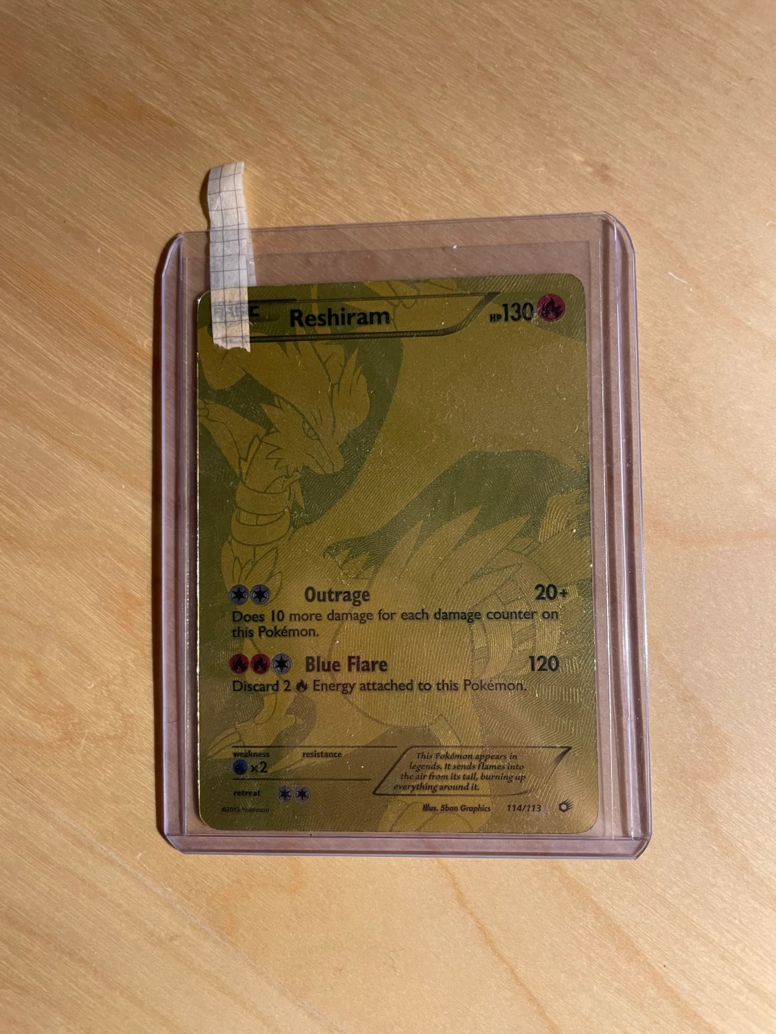 Pokemon kort - Golden Reshiram