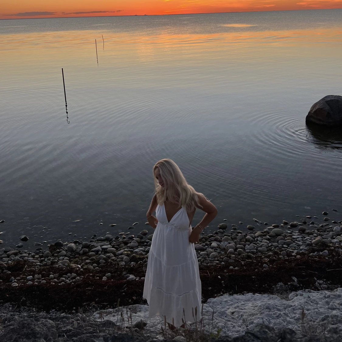 Vit klänning från bershka