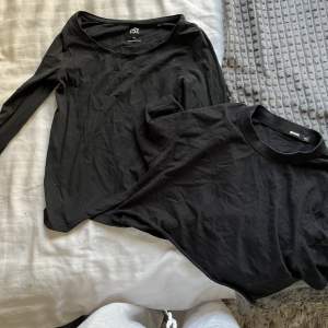 Svarta tröjor , en långärmad från lager och en från Bik bok! Använder aldrig dom därav säljer ! Långärmad 45 t- shirt 20 