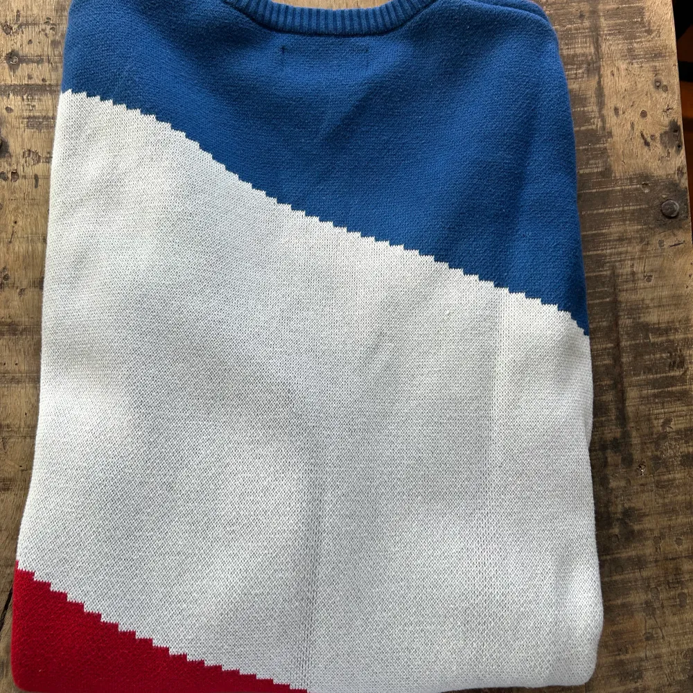 Knitted sweater with French alps motive, rarely used.. Stickat.