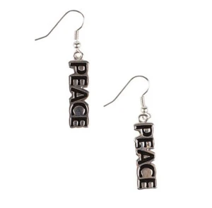 Nya PEACE örhängen Nelly smycke - NYA oanvända örhängen med fint budskap: PEACE. Svart/silvrigt