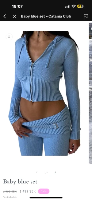 Baby blue & grå set (low waist) - Jag köpte två set i färgen baby blå och grå, storlek S men har dock it användt någon utav seten. Dem är super sköna och fina men passade inte riktigt min stil. Pris kan diskuteras, de går att köpa 1. 