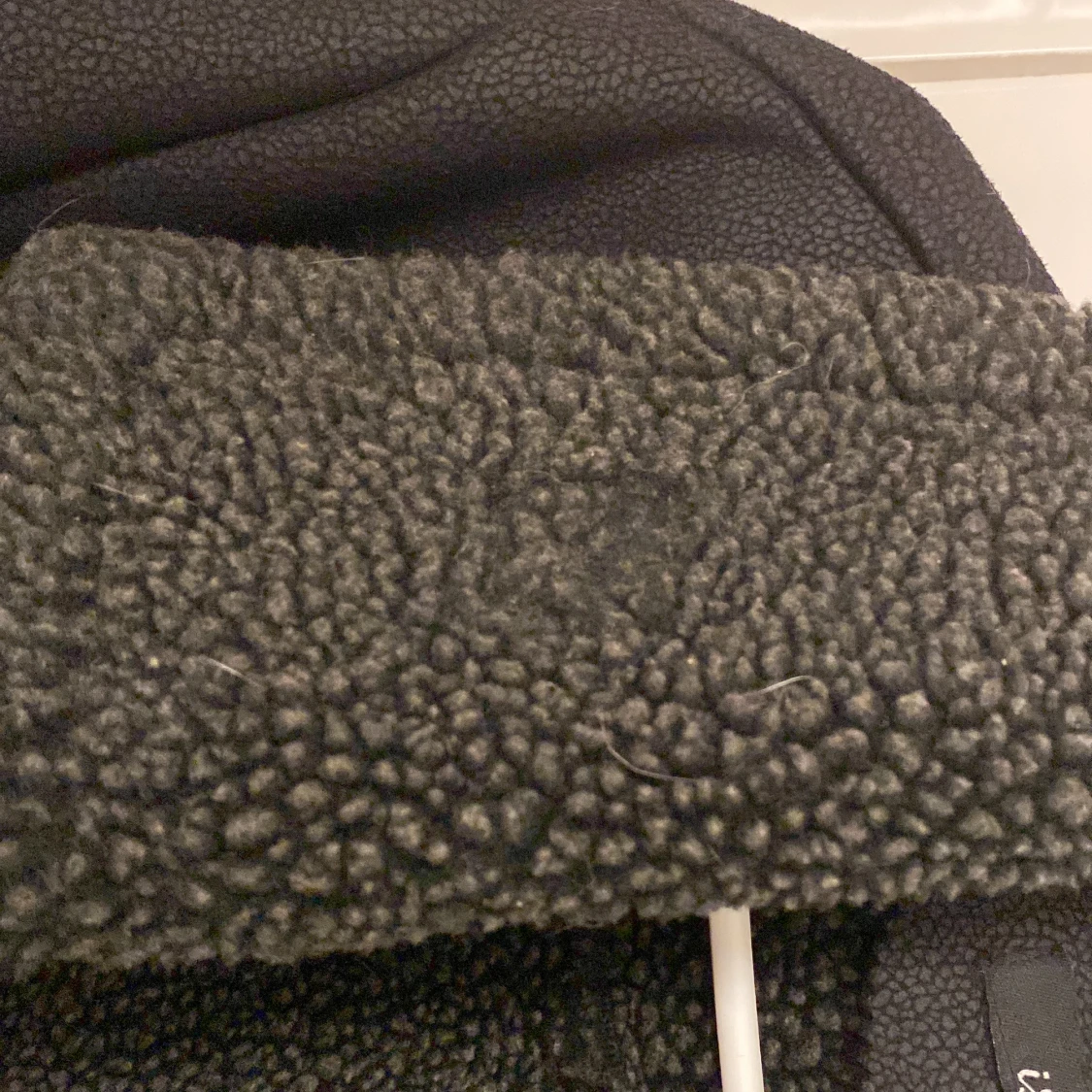 Teddy fodrad läder jacka  - 90