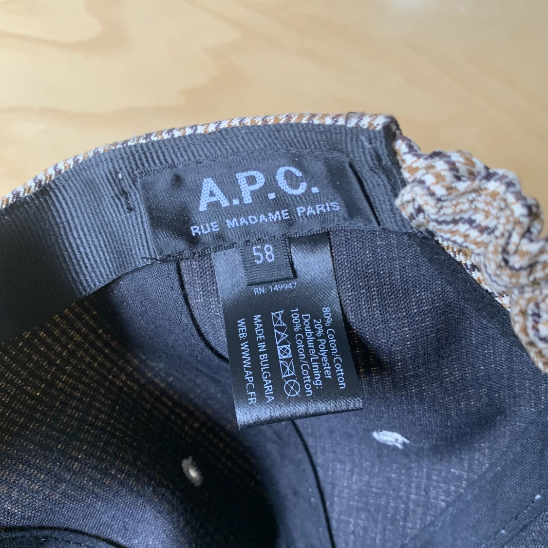 A.P.C Charlie Houndstooth Keps - 90