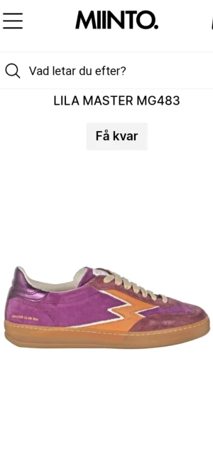 MOA Sneakers  - Lila sneaker från det italienska märket MOA. Stl 39 passar även stl 38. Skorna är köpta på Miinto och använda 3 gånger. 