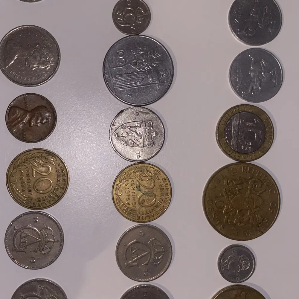 Gamla mint från 60-talet till 90-talet pris kan diskuteras beroende på myntet . Övrigt.