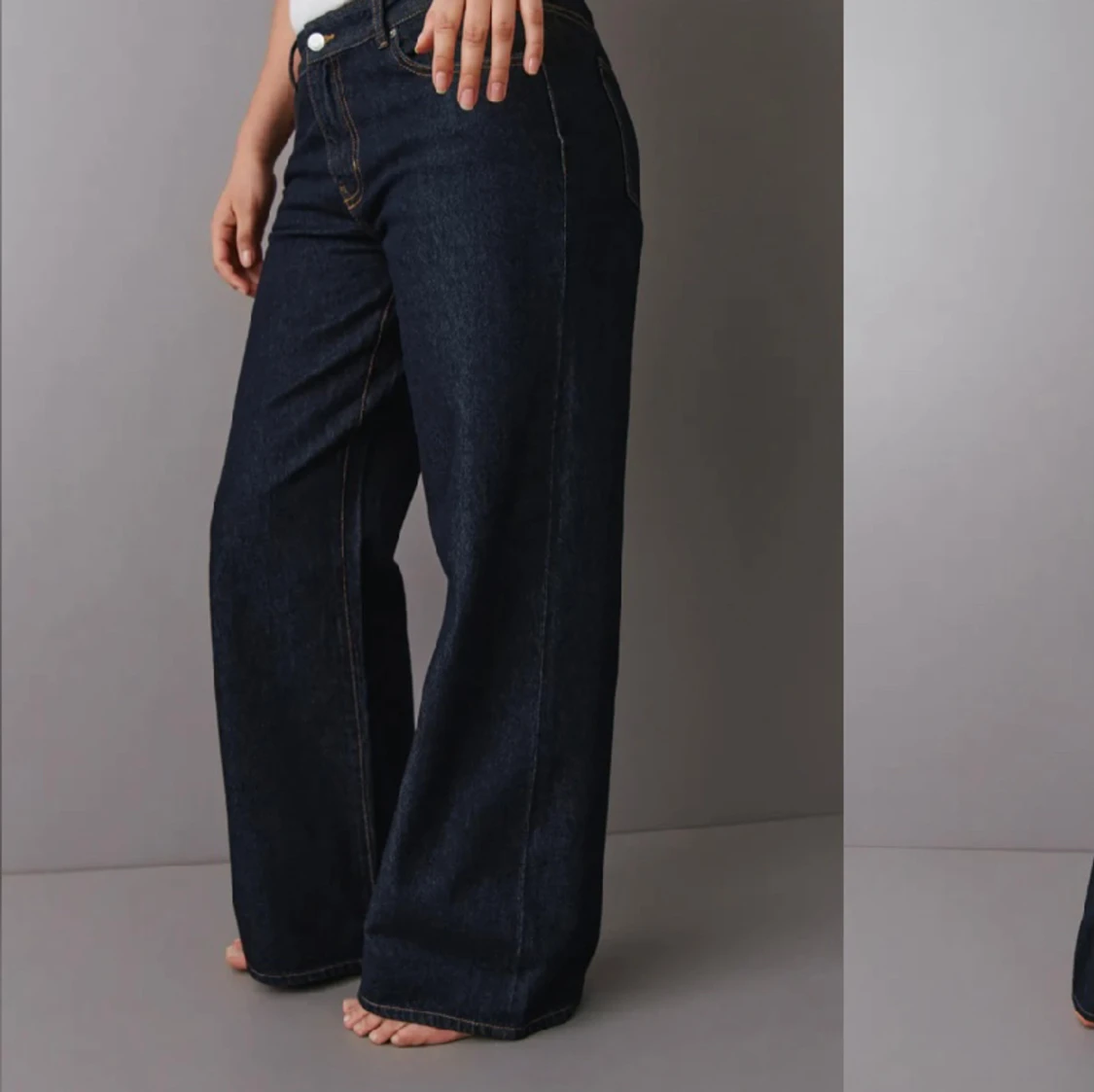 Raka lågmidjade jeans  - 90