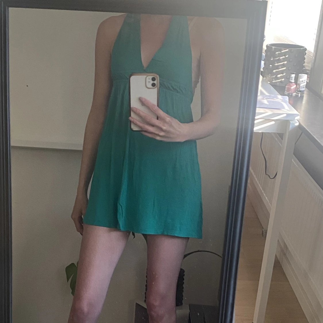 Mörkgrön klänning/topp - 90