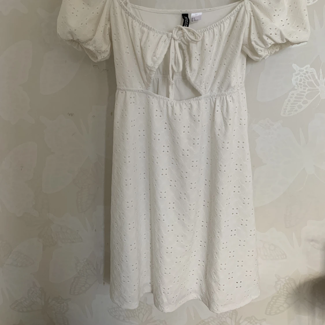 Vit kort klänning strl S - 90