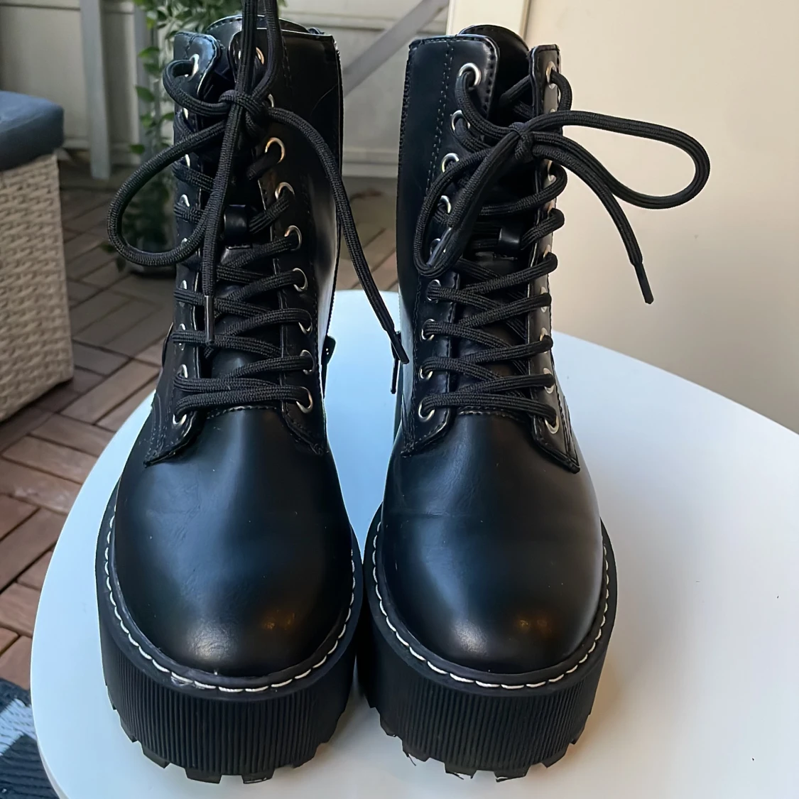 Svarta chunky boots - 90