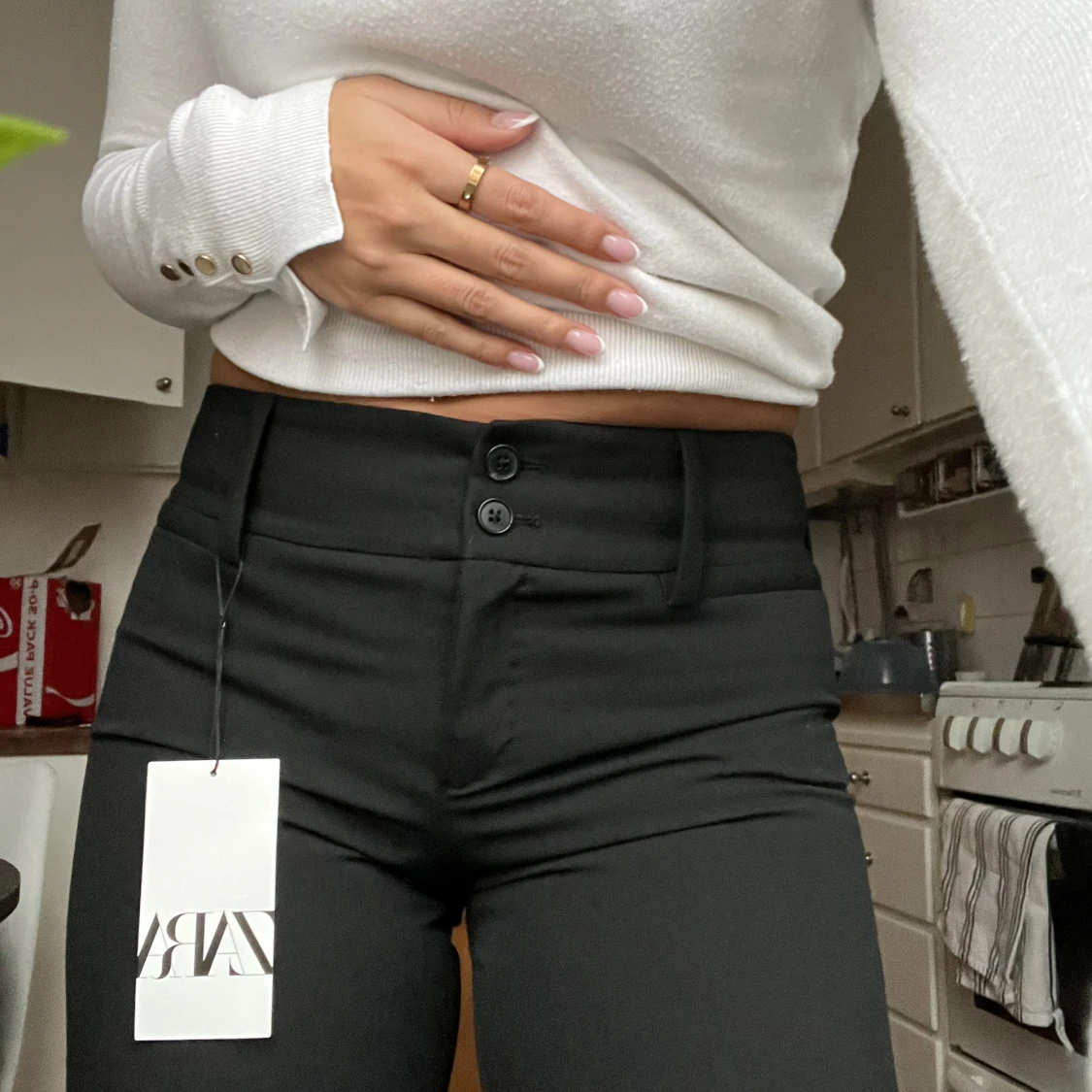 Zara low waist kostymbyxor 