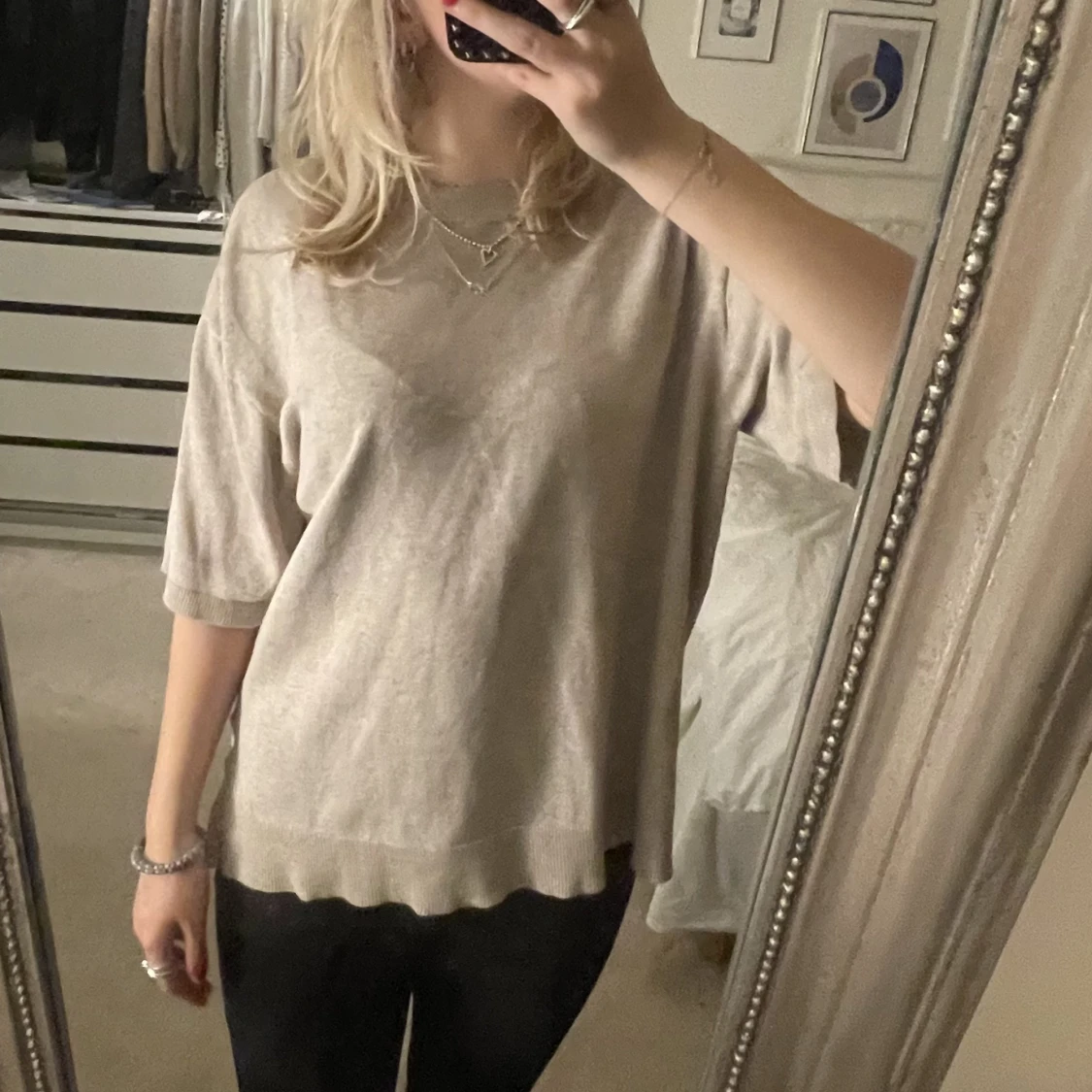 Stickad t-shirt  - 91