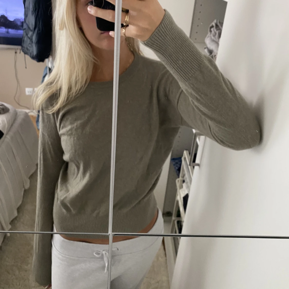 Grön Kashmir tröja  - 91