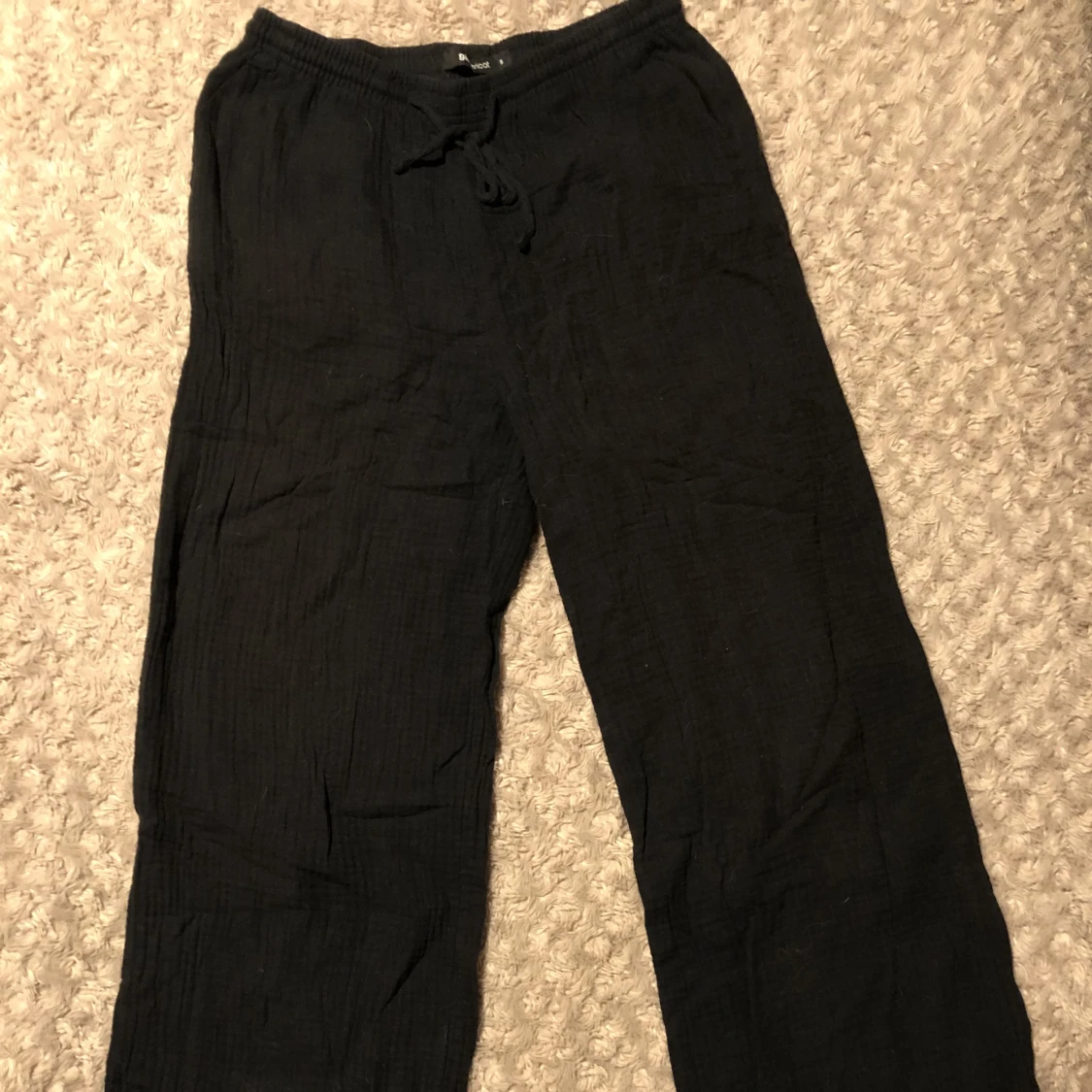 Svarta linnebyxor - 90