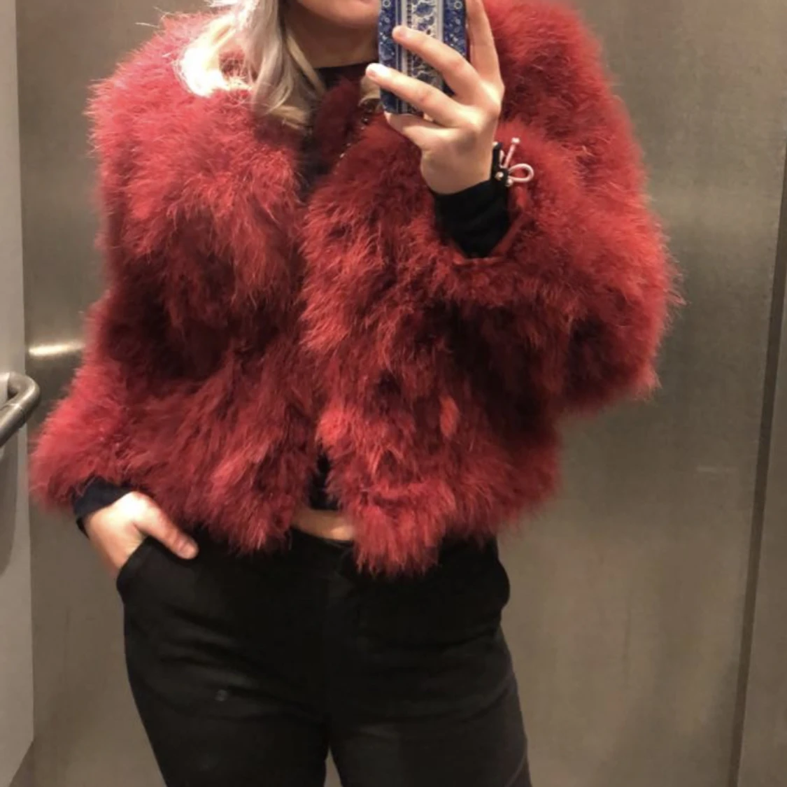 Jacka med fuskpäls  - 90