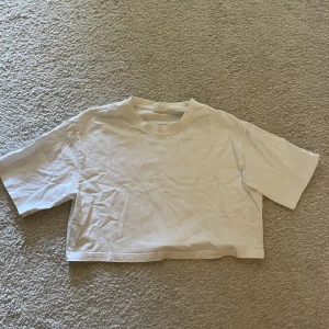 vit crop top - från gina tricot, är mycket använd men är i hyfsat skick 