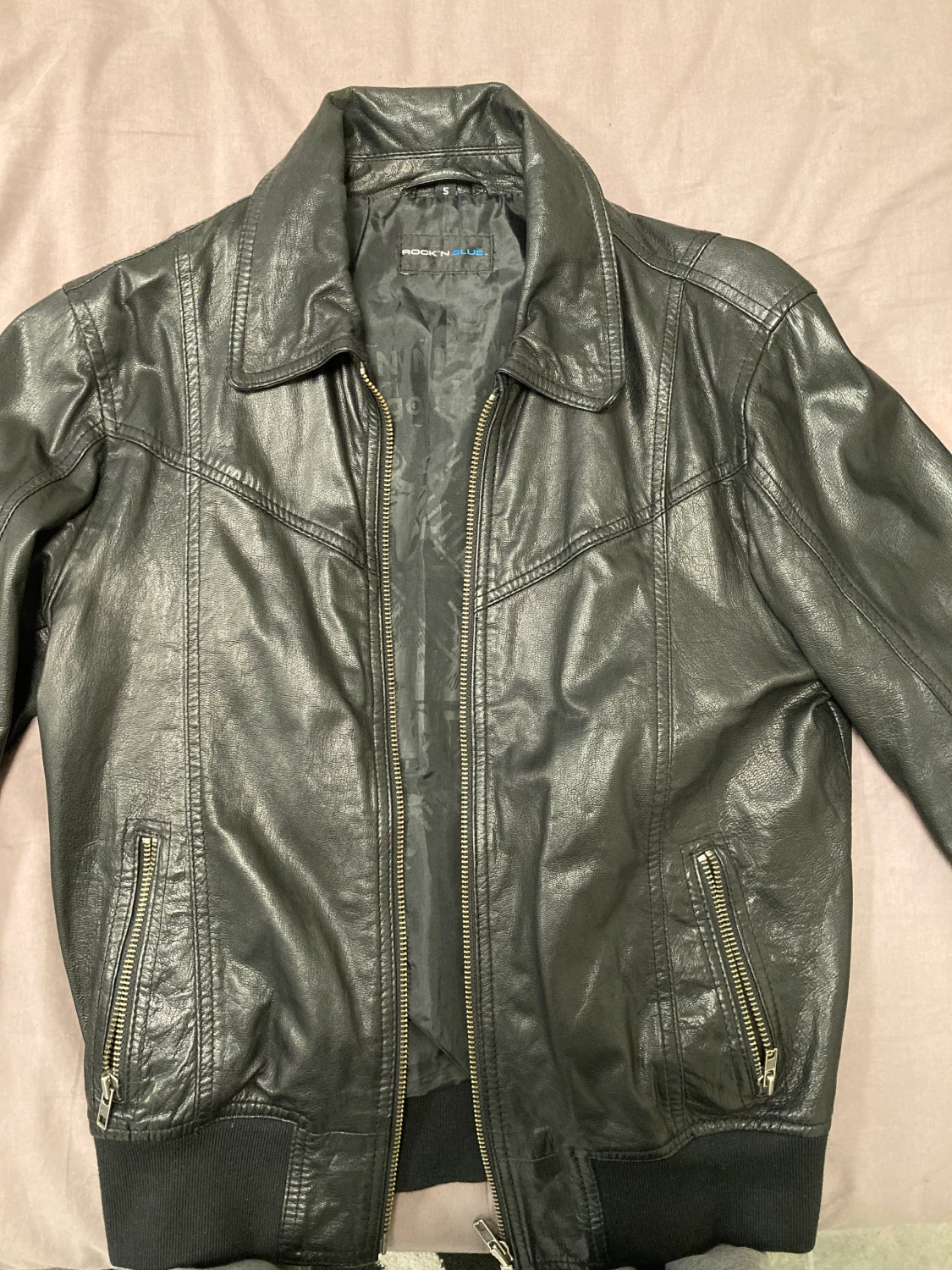 Rock and blue skinn jacka