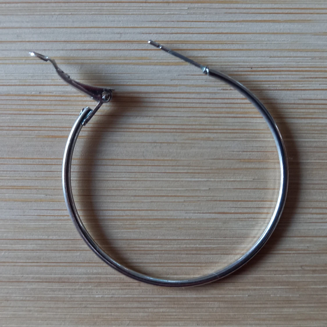 Classic silver hoop earrings - 91