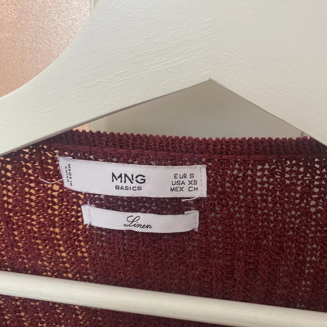 Röd stickad tröja - 91