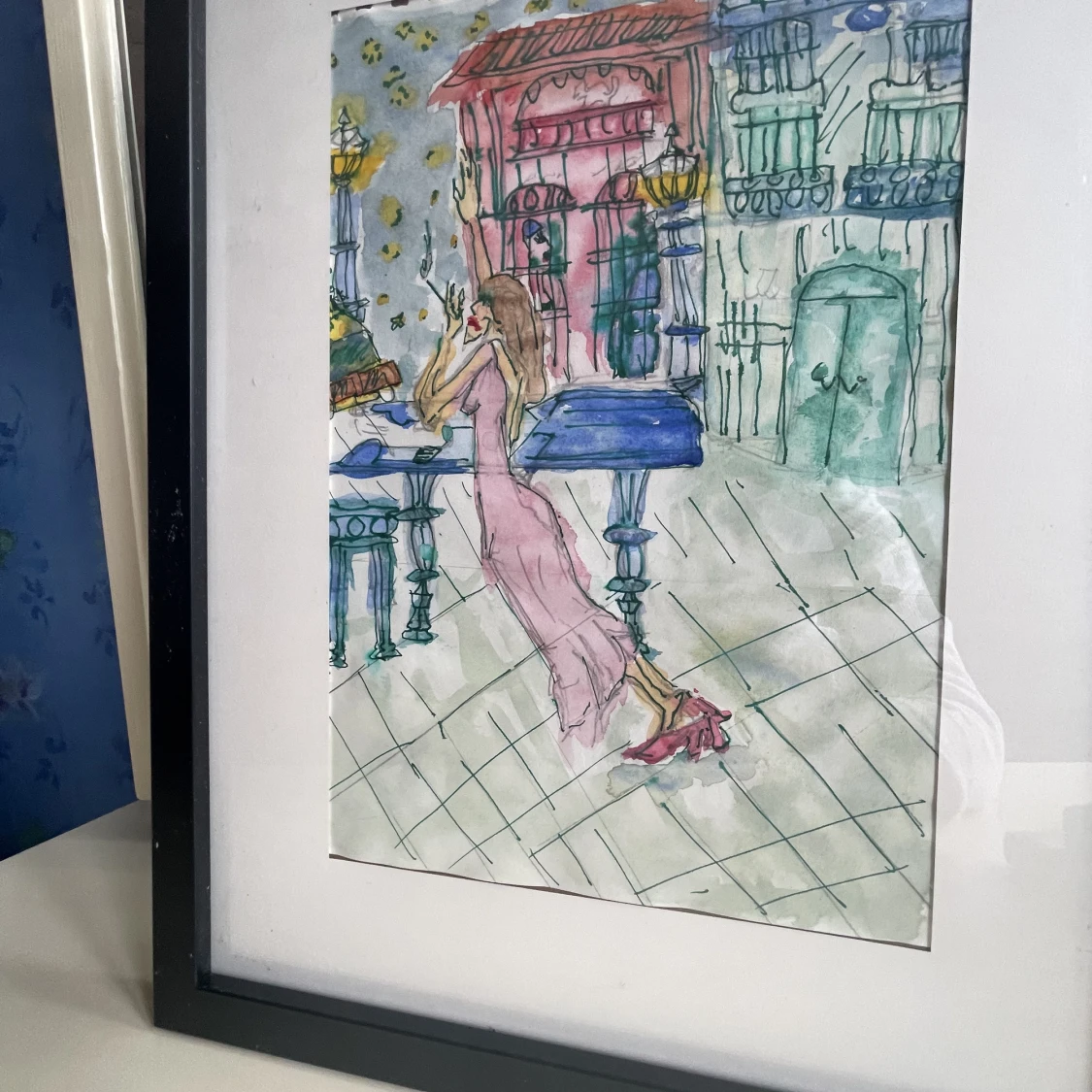 Målning i kanvas och akvarell  - 90