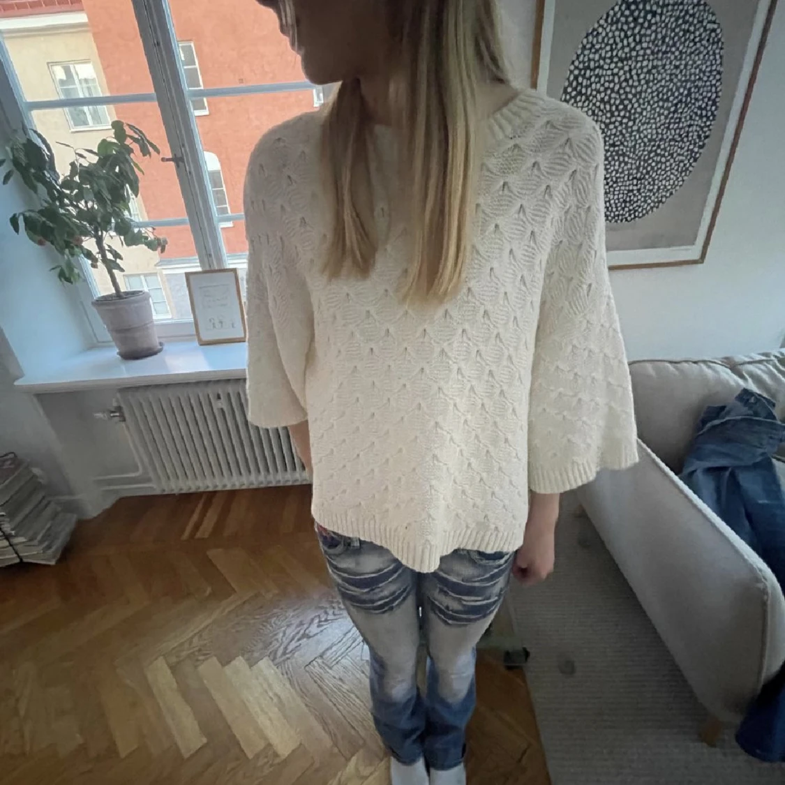 Trekvartsärmad tröja 