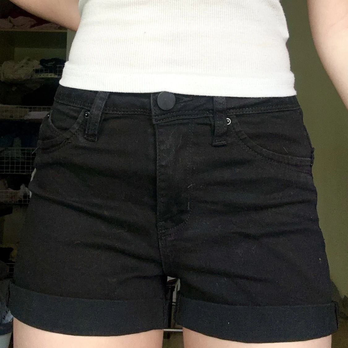 Svarta jeans shorts - 90