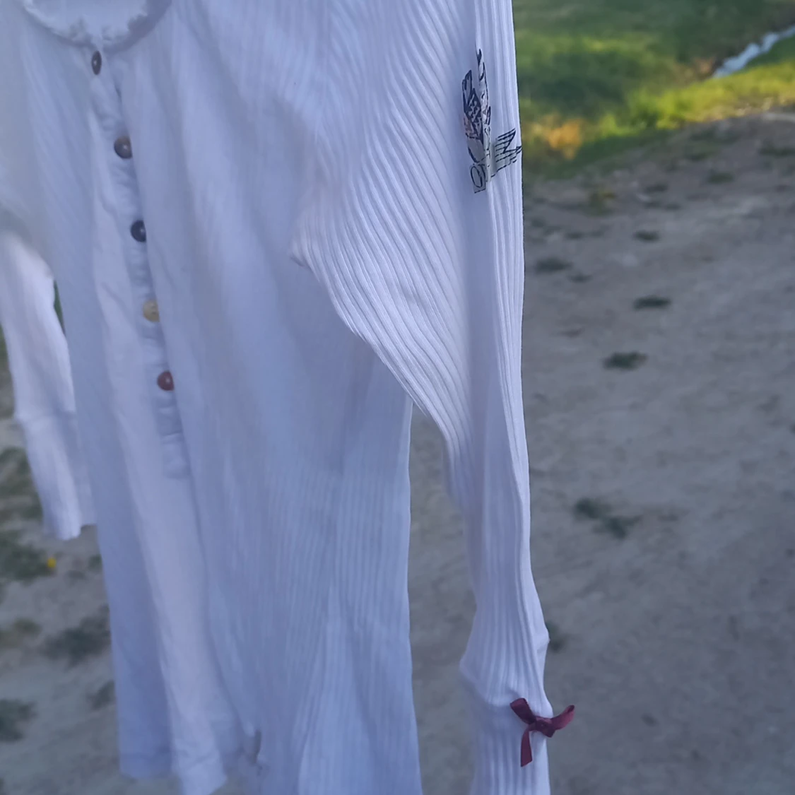 Långärmad vit tröja🤍 - 91