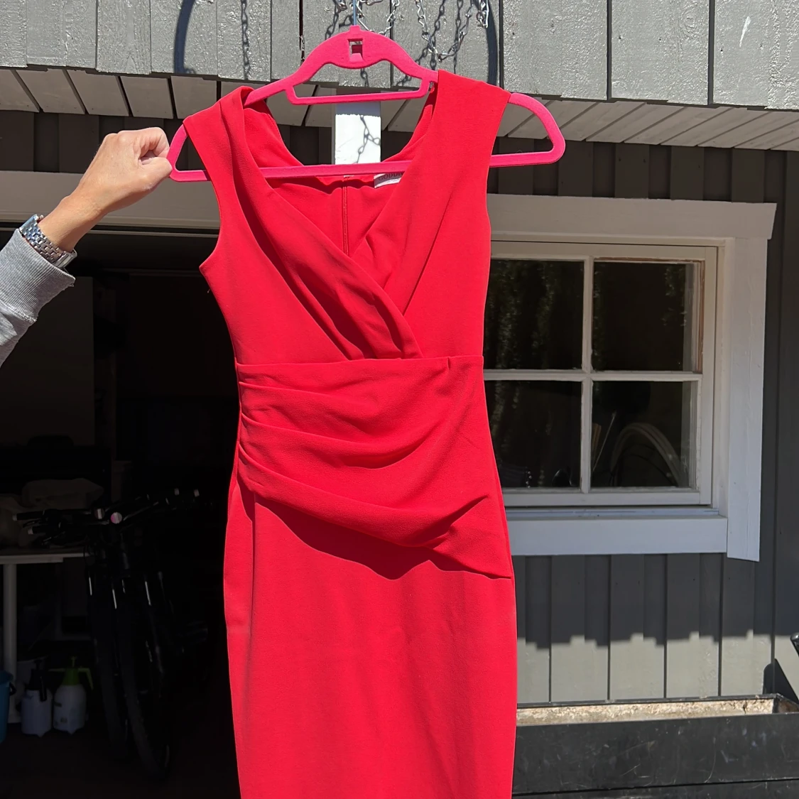 Röd maxi balklänning - 90