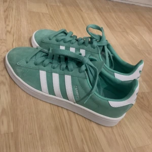 Ljusgröna Adidas - Ett par helt oanvända skor från Adidas. Säljs då jag inte har användning för dem. Kontakta mig vid fler frågor eller bilder.