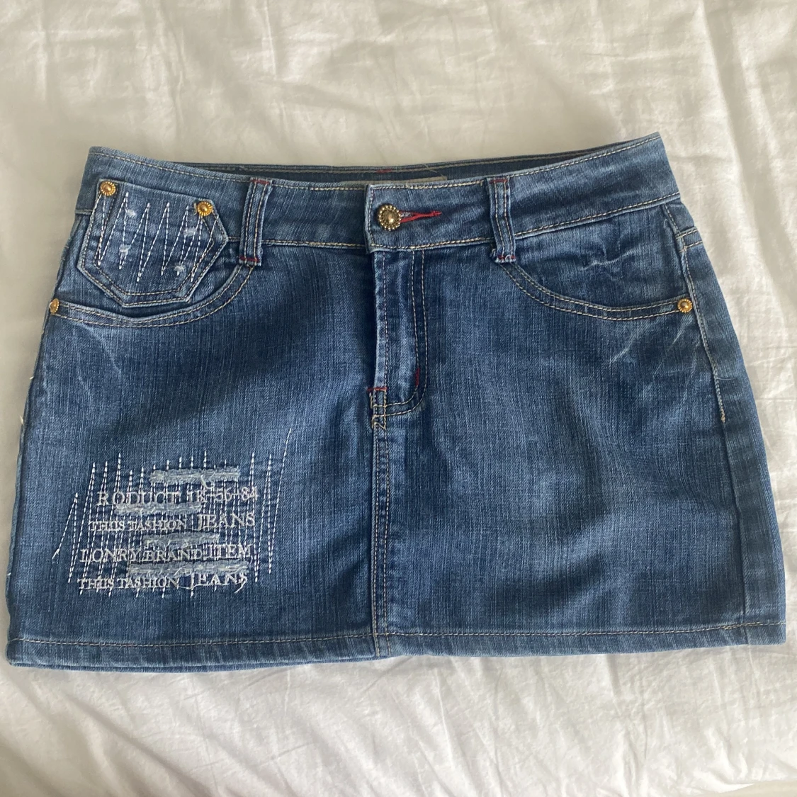 Mini jeans kjol - 90