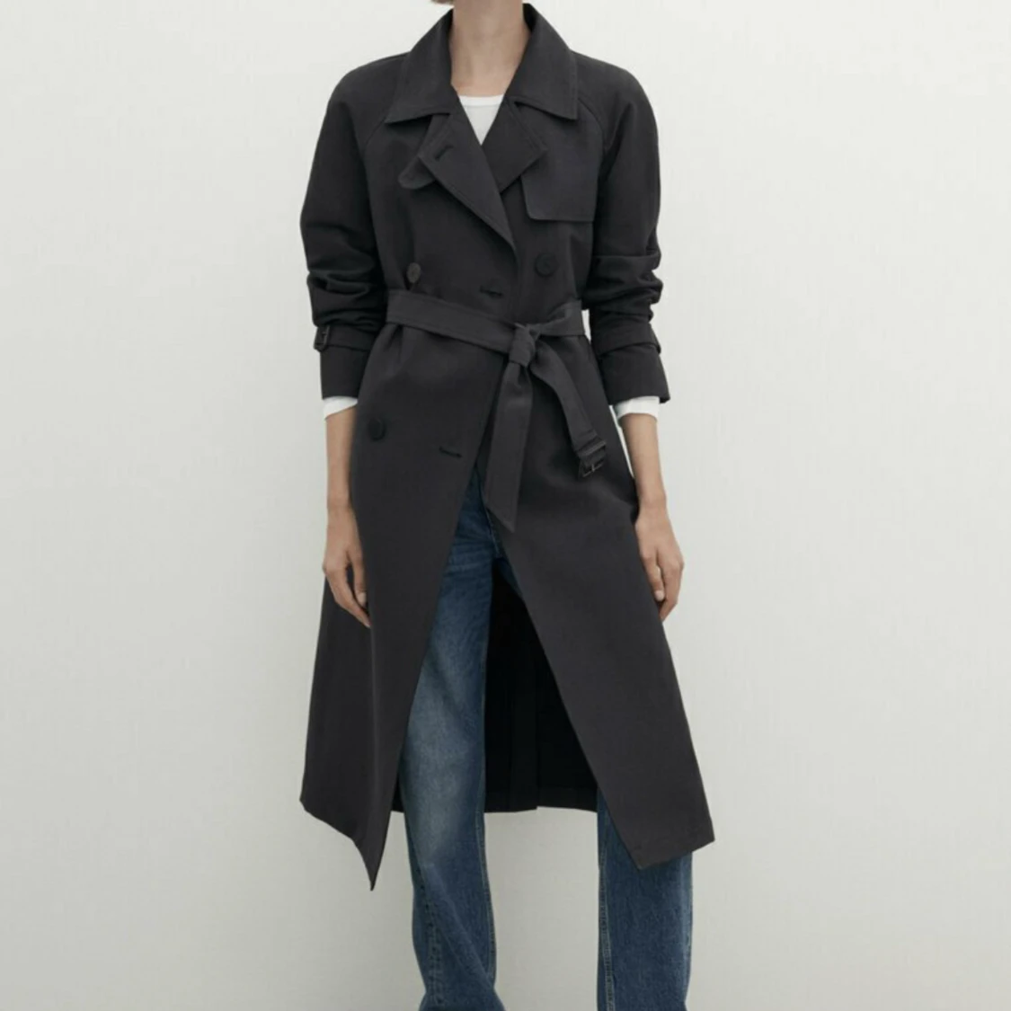 Massimo dutti trenchcoat svart - 91