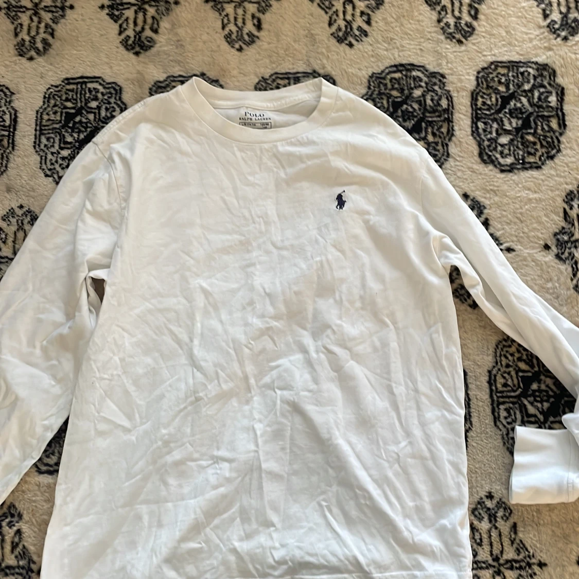 Vit lång ärmar Ralph lauren tröja för barn