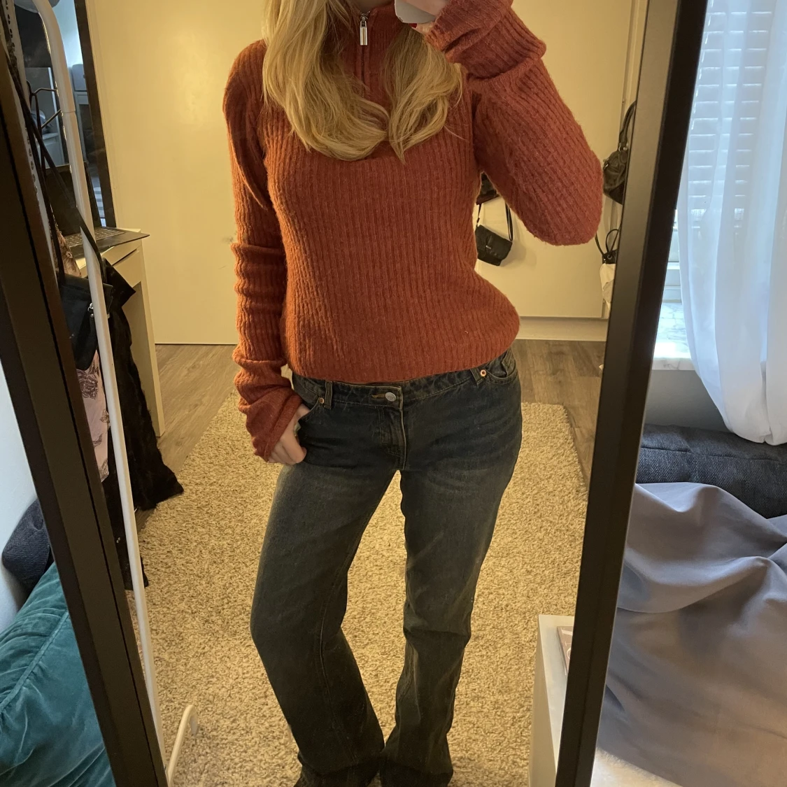 Stickad ziptröja - 91