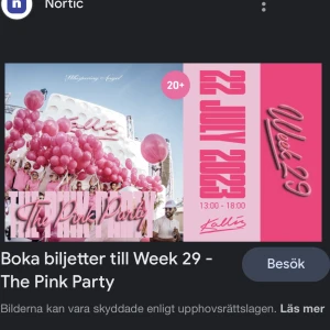 Pink party kallis - Säljer 4 biljetter till pink party💕💕