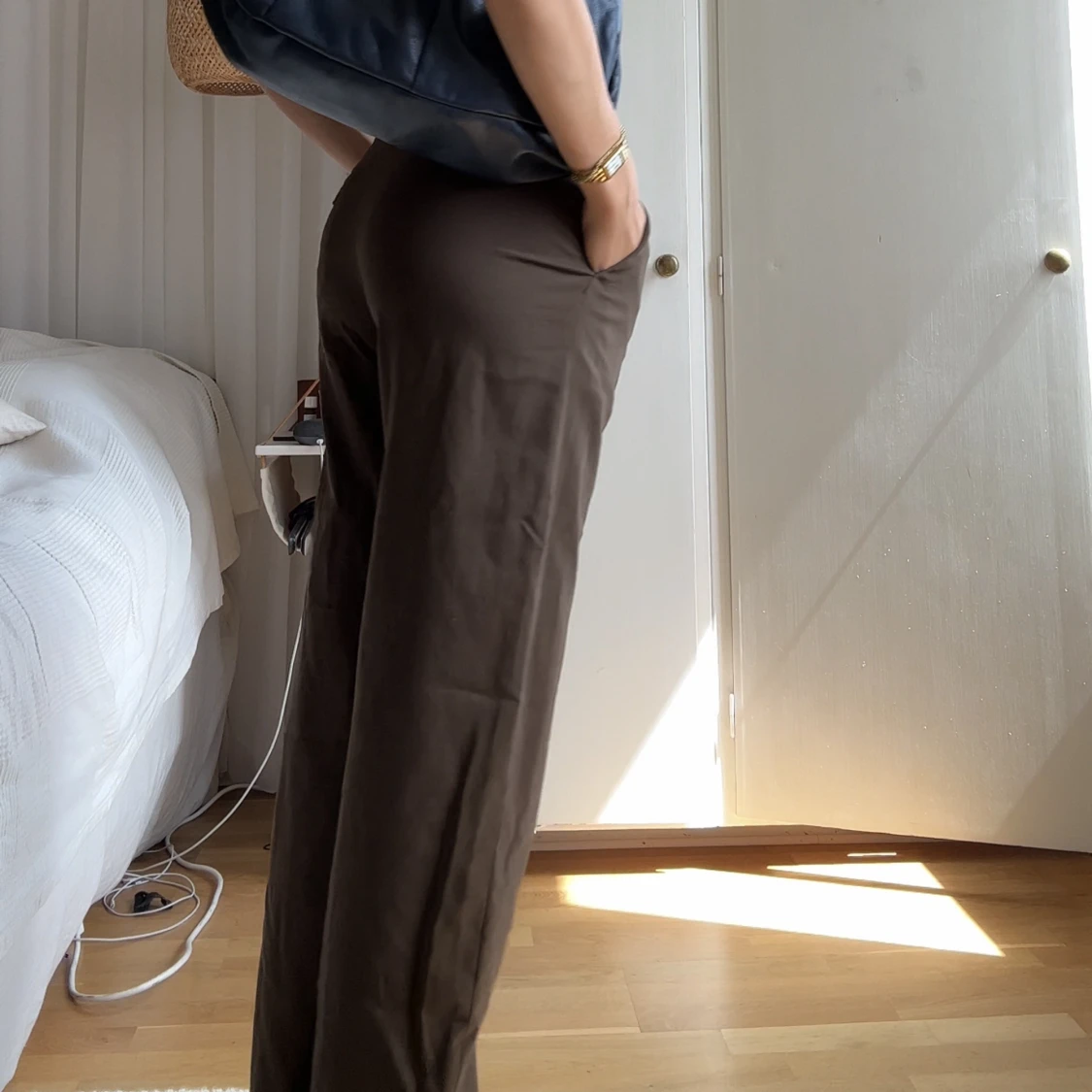 Bruna kostymbyxor  - 90