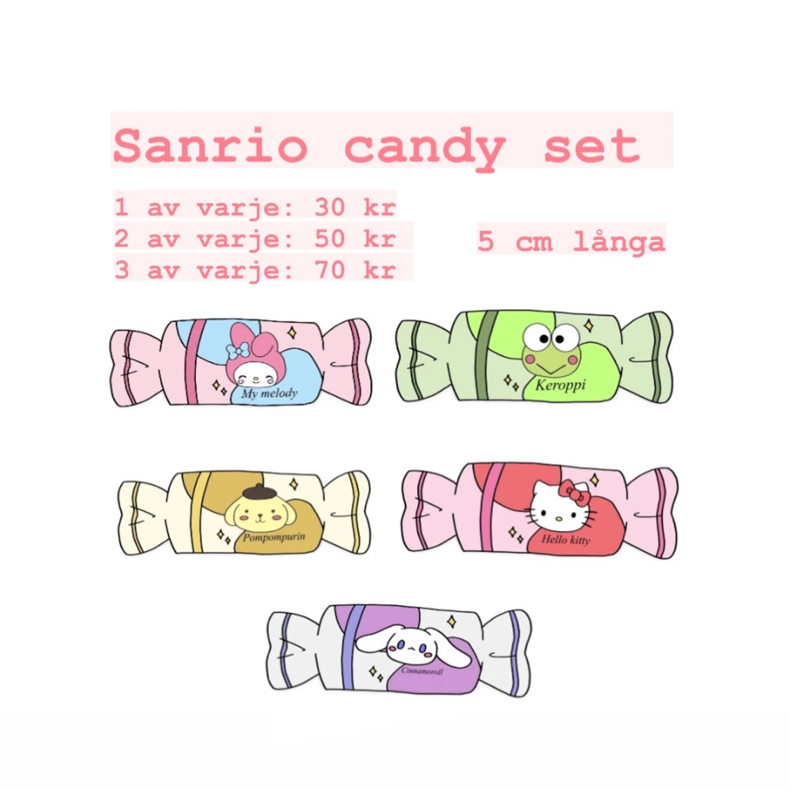 Färdigplockade pack klistermärken