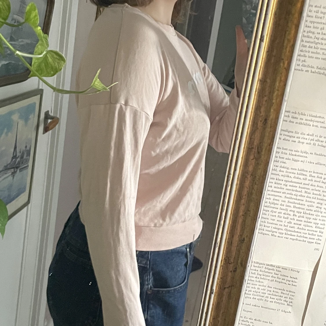 Rosa långärmad trlja - 91