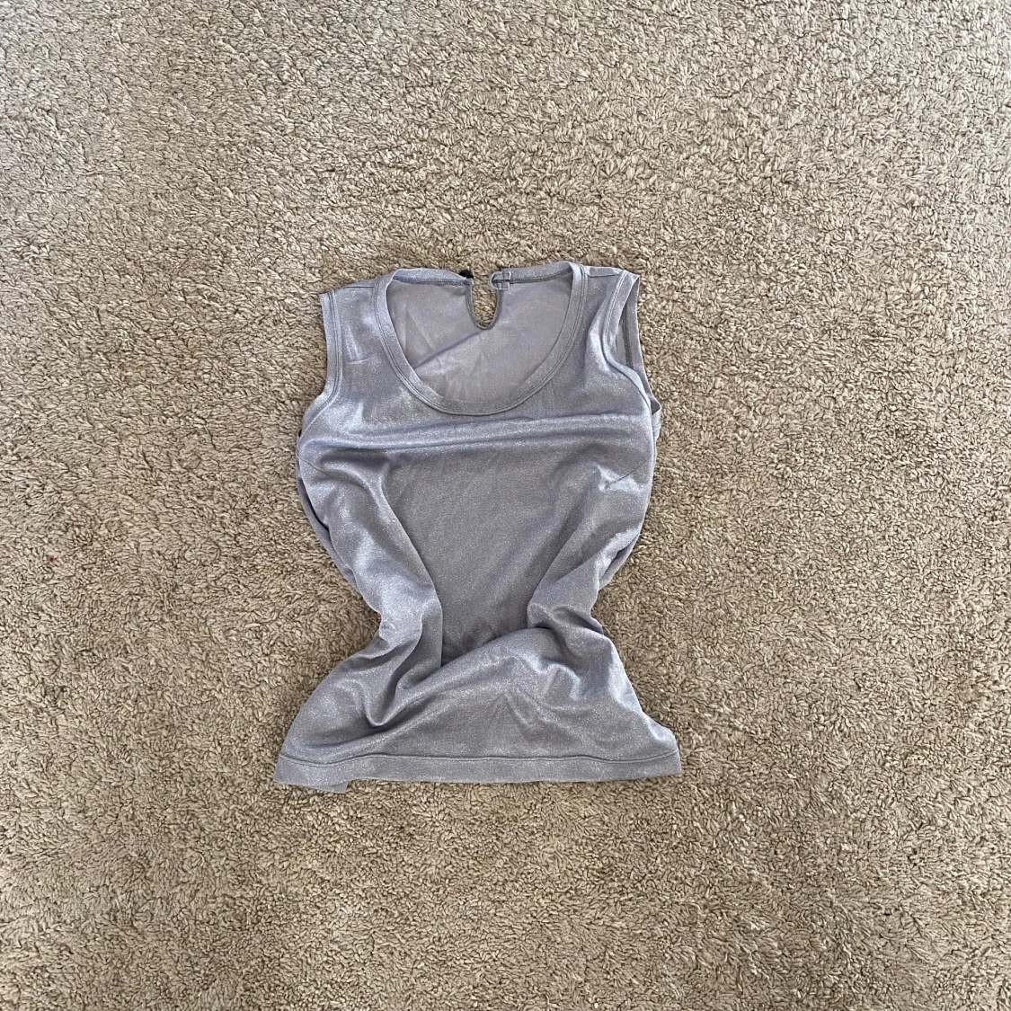 Silvrig glittrig festtopp - 1