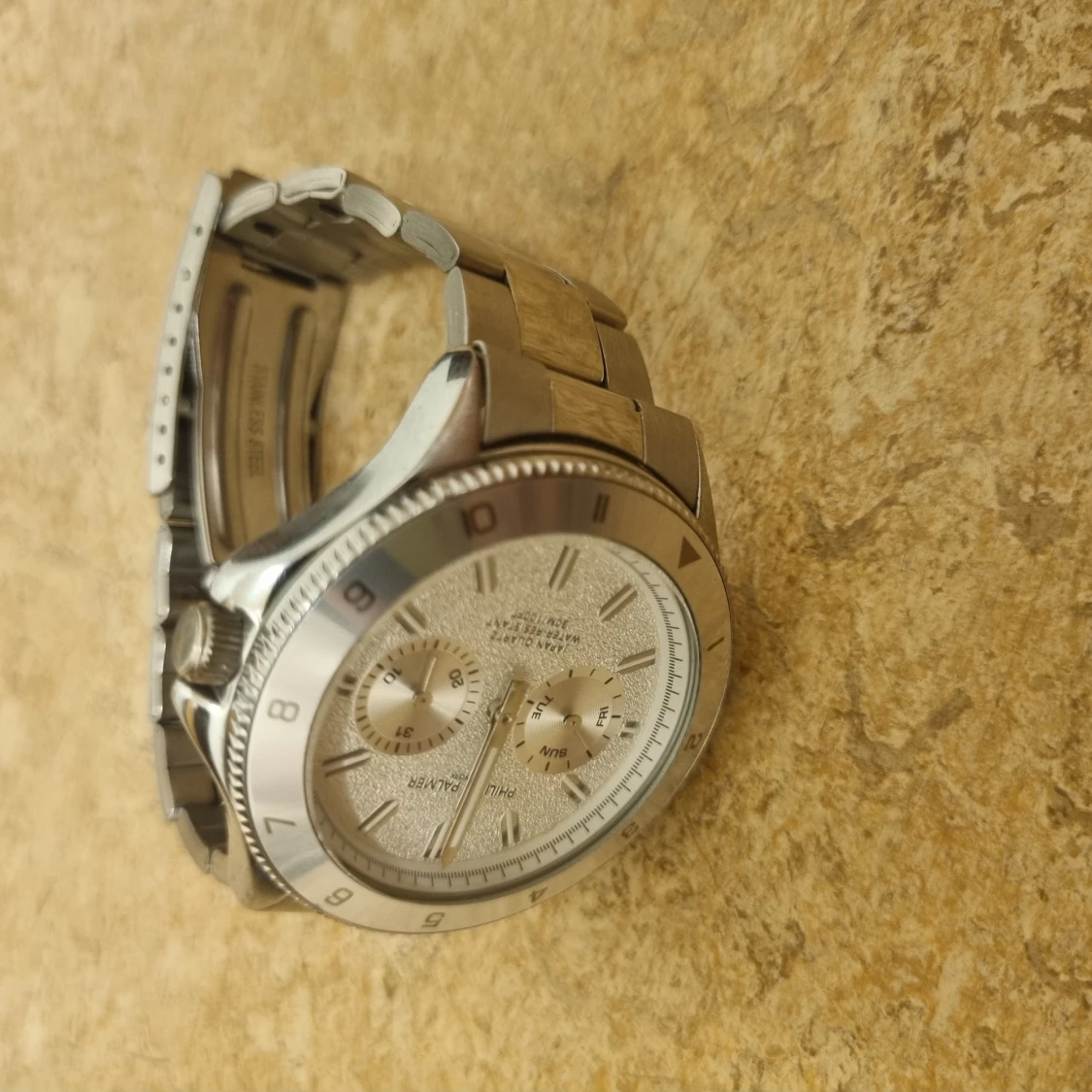 Silverfärgad klocka Philippe Palmer - 2