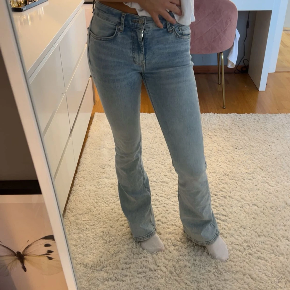 Bootcut ljusblå jeans - 2