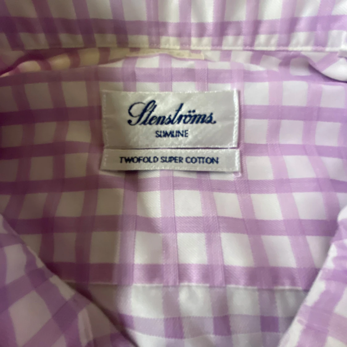 Ljuslila rutig skjorta från Stenströms - 1