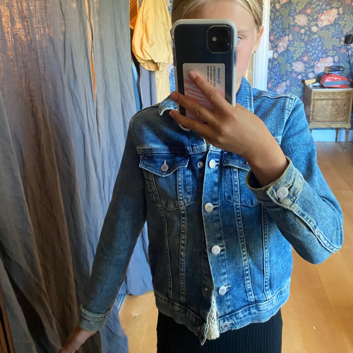 Blå jeansjacka från &Denim, strl 140 - 3