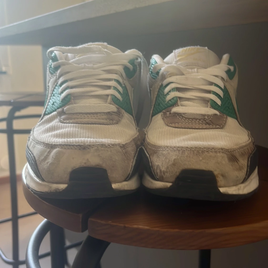 Nike Air Max 90 vit/grön sneakers