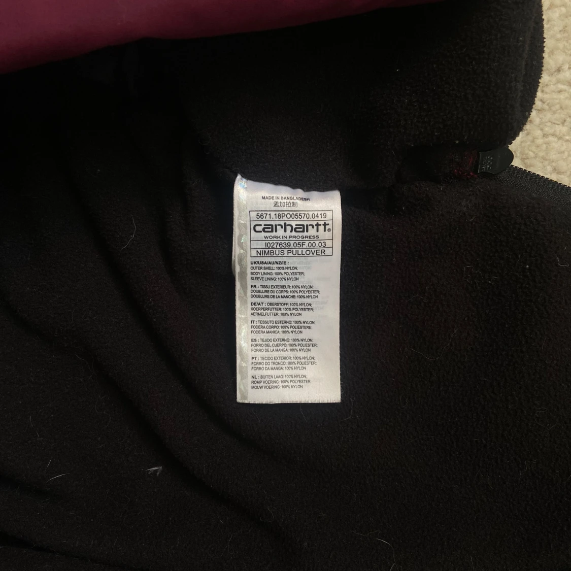 Vinröd Carhartt Anorak/Nimbus Pullover - 1