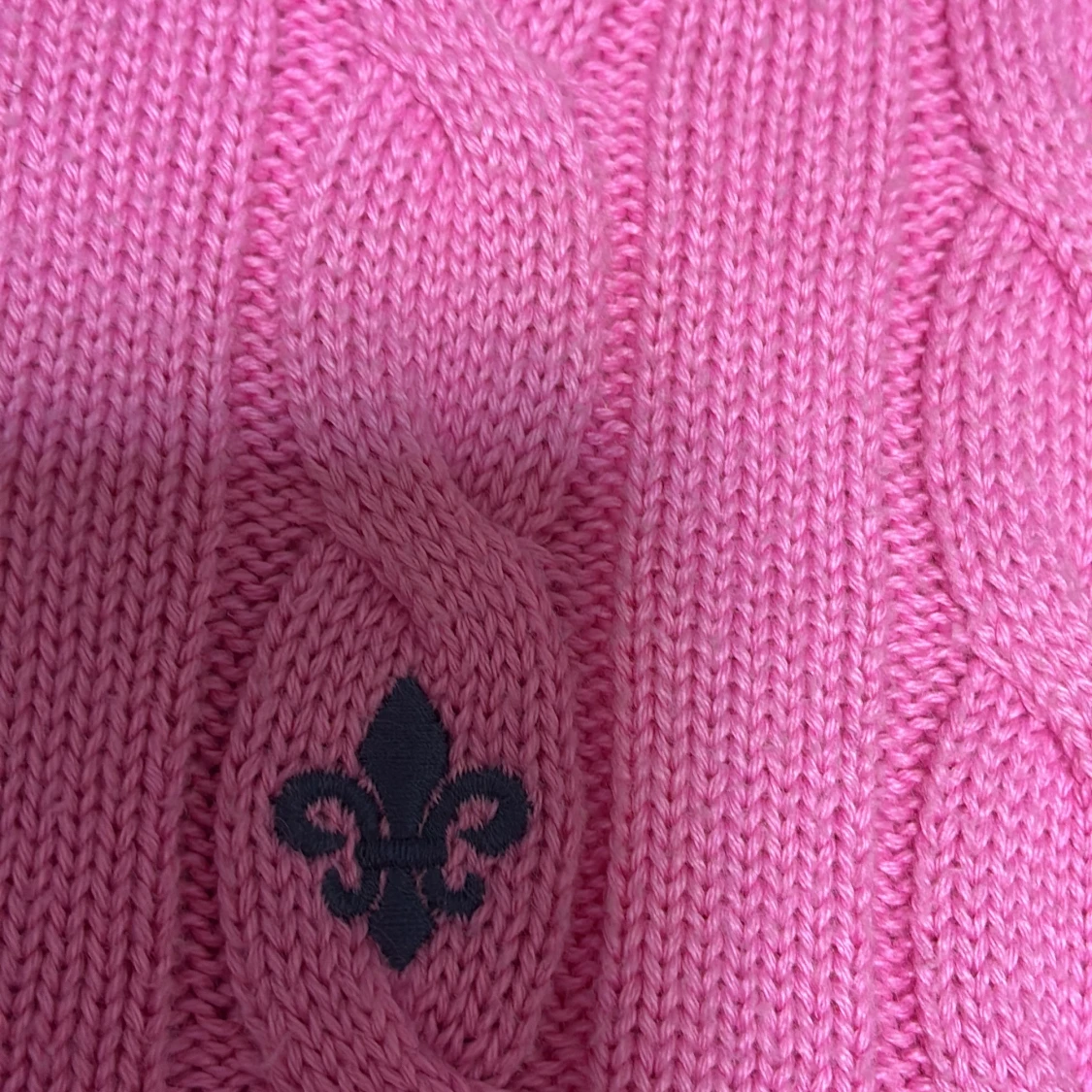 Rosa kabelstickad tröja från Morris - 1