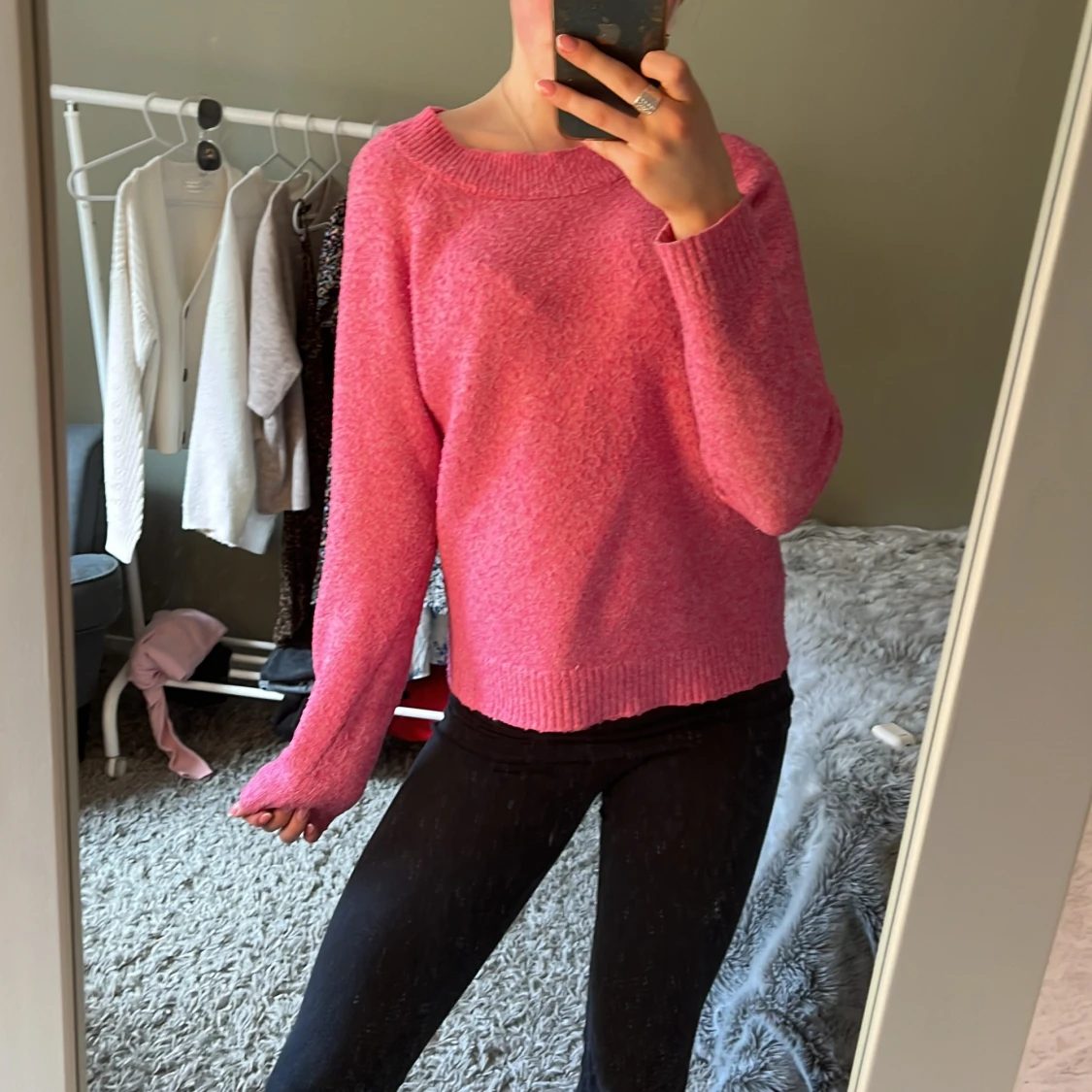 Rosa stickad tröja från Vero Moda!🩷 - 1