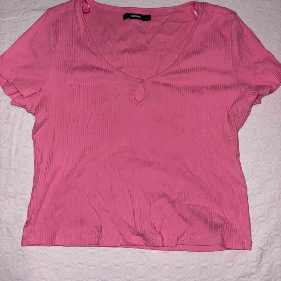 Rosa ribbad topp från Bik Bok - 2