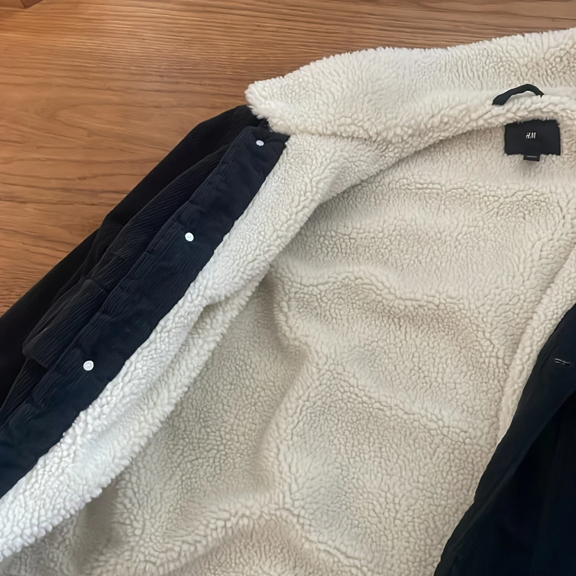 Svart teddyjacka från H&M, XL - 3