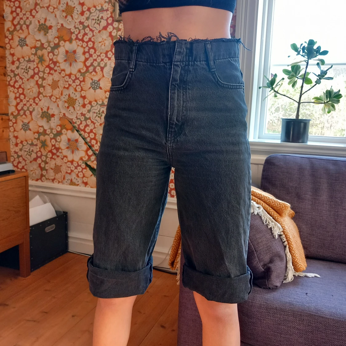 Svarta jeans shorts/jorts - 2