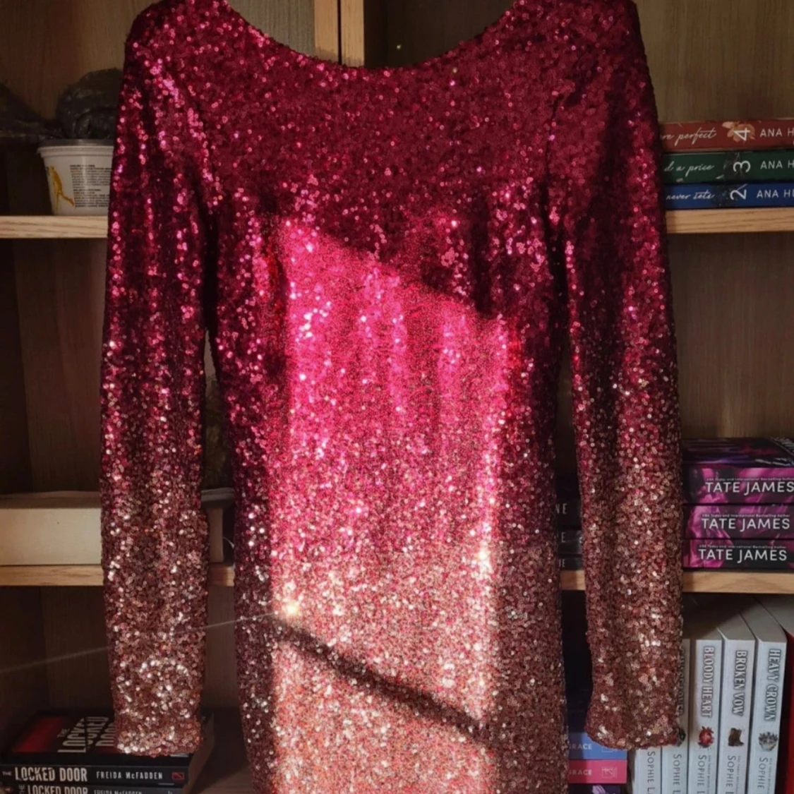 Paljettklänning str S